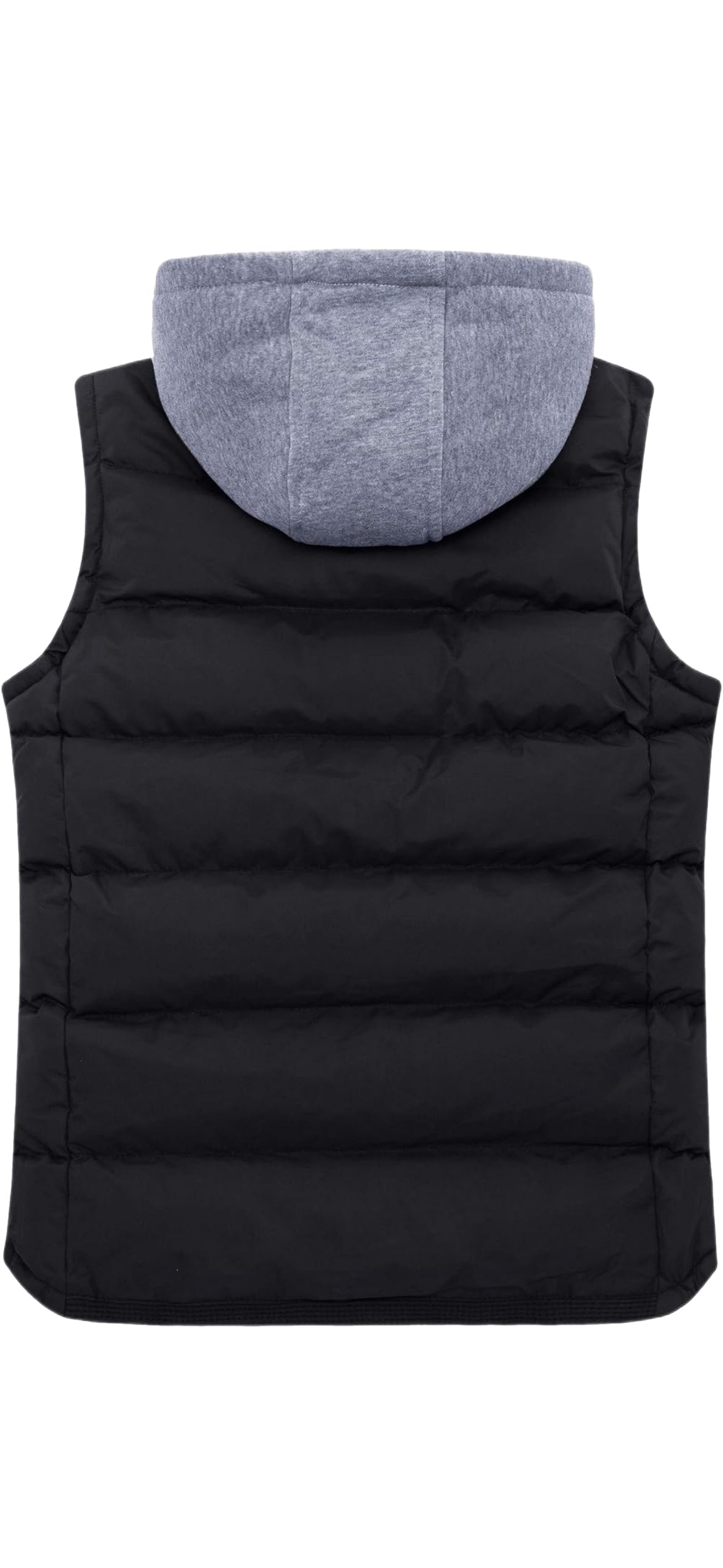 Men’s hooded puffer vest with removable hood