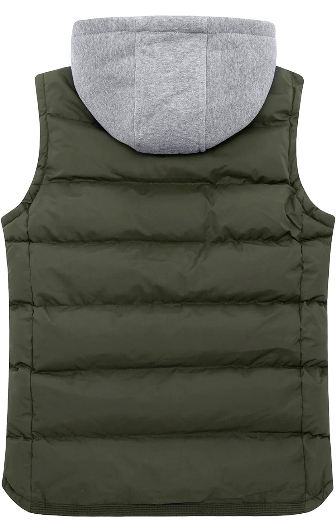 Men’s hooded puffer vest with removable hood