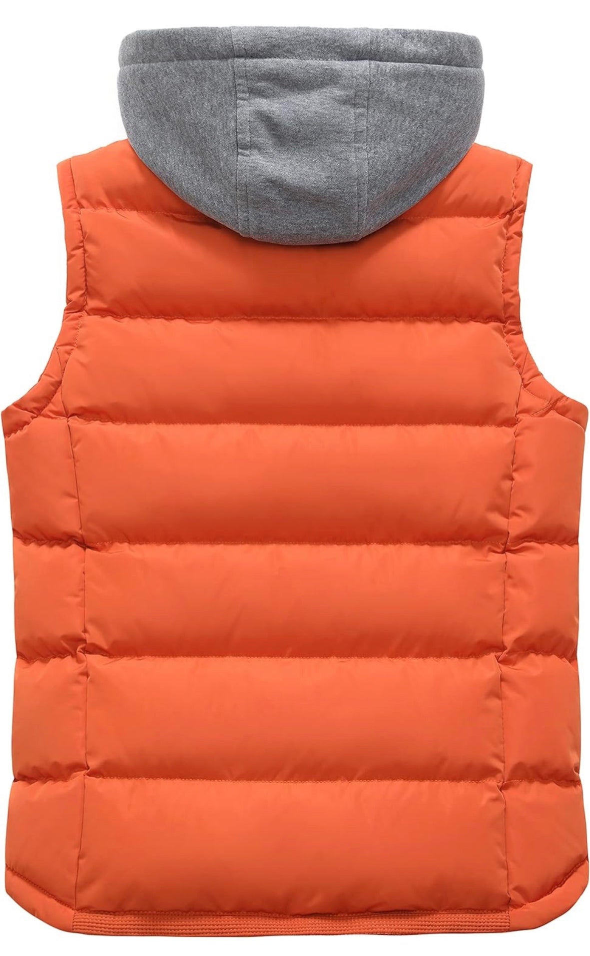 Men’s hooded puffer vest with removable hood