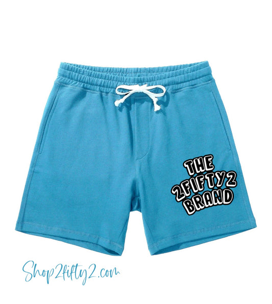 Men’s blue sweat shorts by the 2fifty2 brand