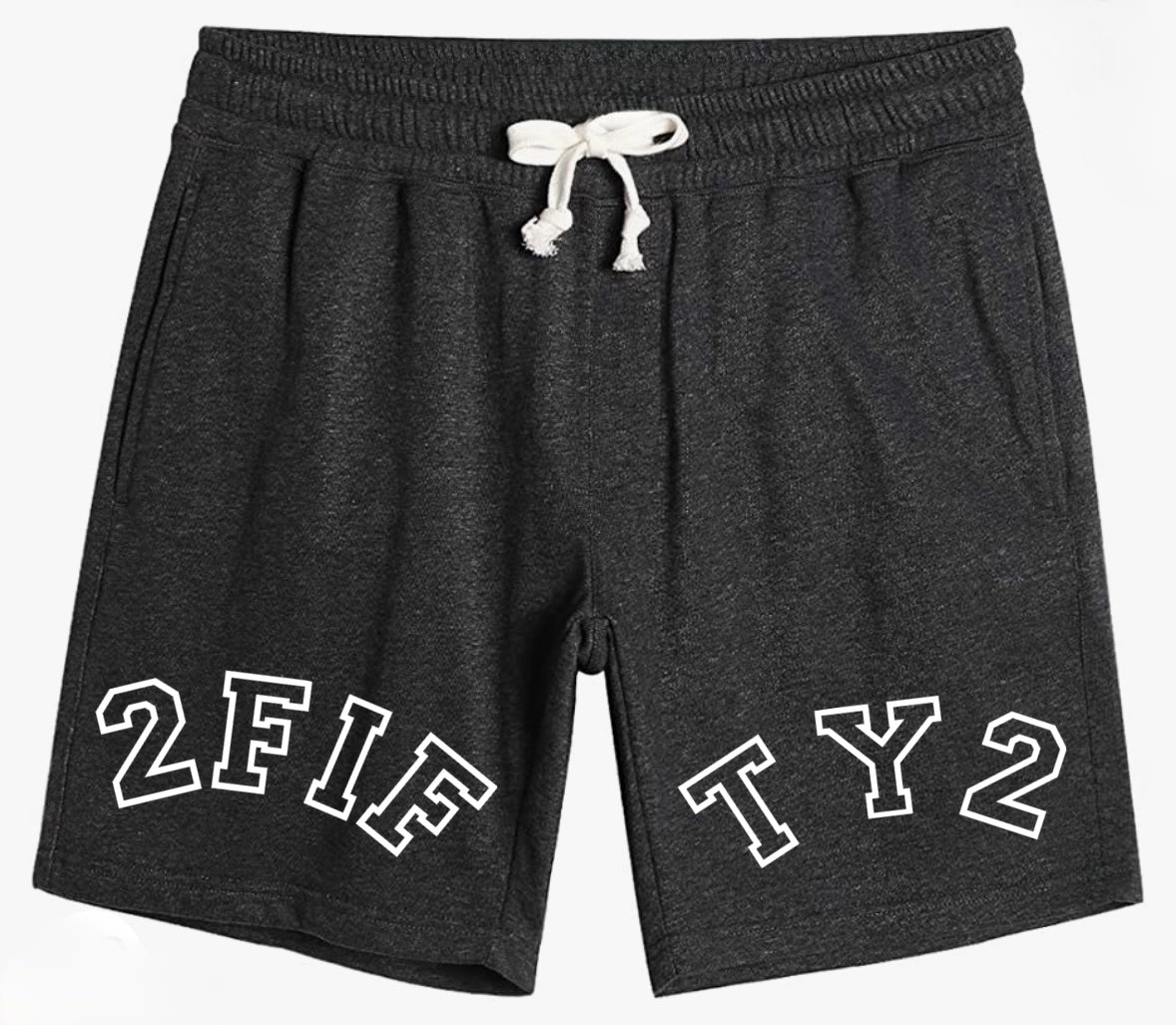 Men’s sweat shorts with white drawstring