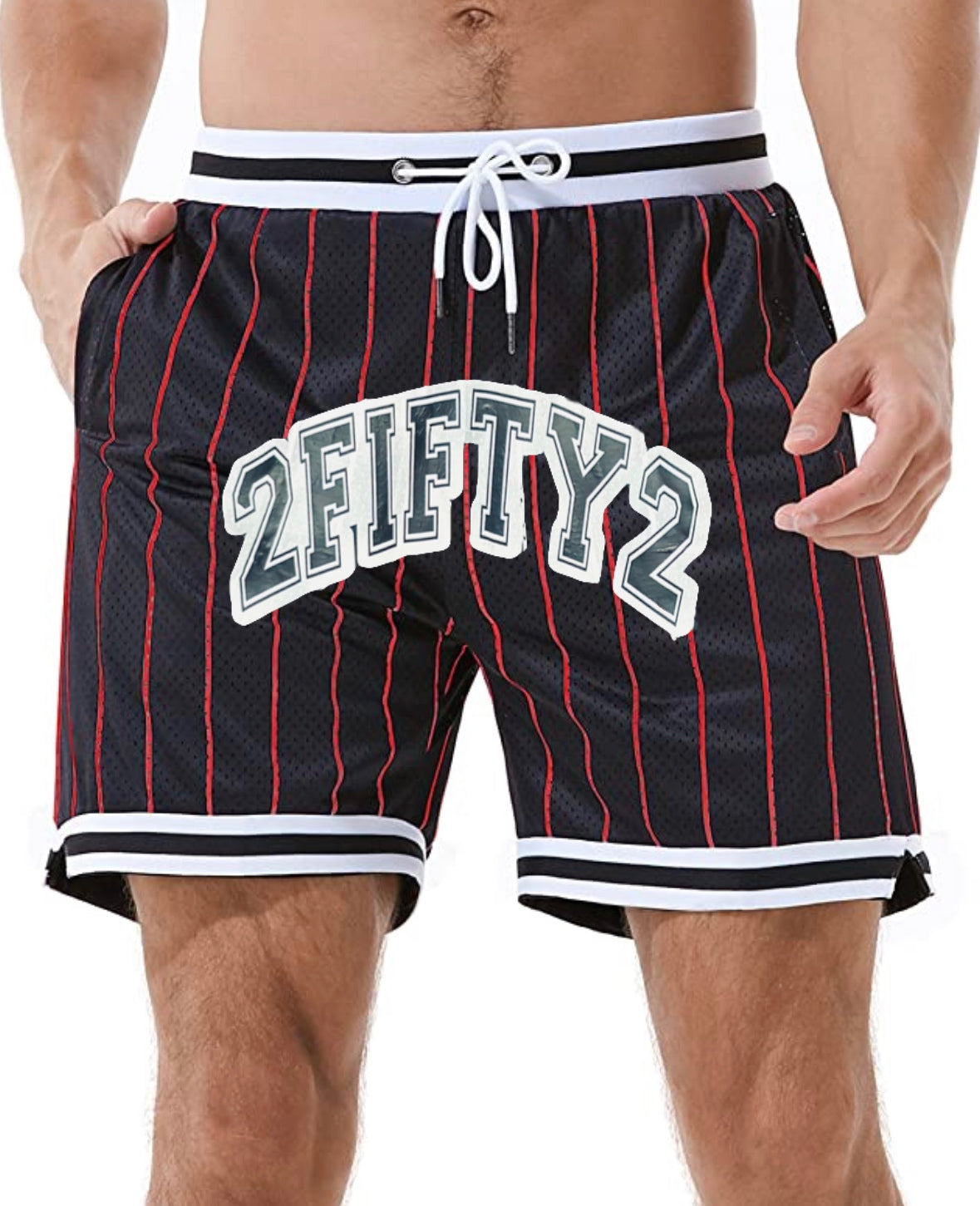 Striped Basketball Shorts