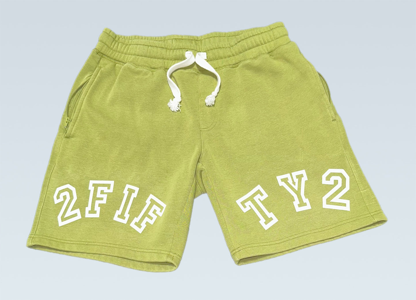 Men’s sweat shorts with white drawstring