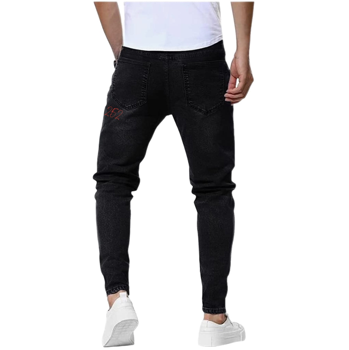 Men Slim Fit Denim Jeans Stretch Skinny Tapered Jean Pants