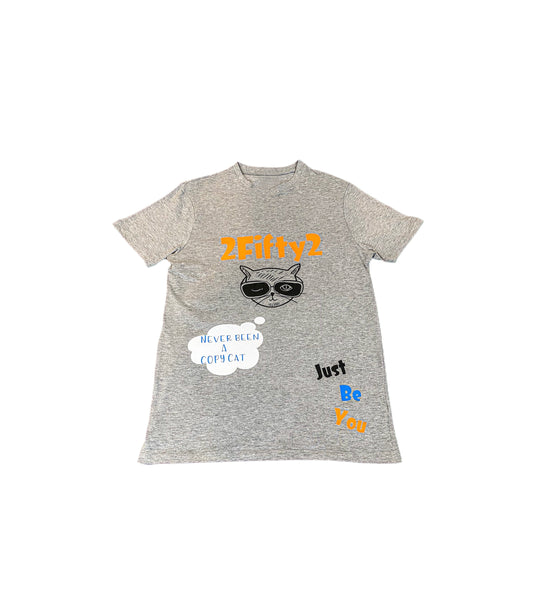 Graphic tee shirt for youth boys (gray) - 2fifty2