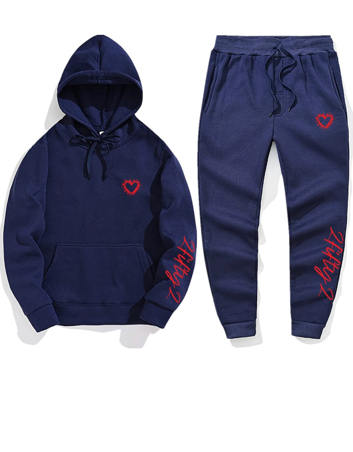 Men’s 2 piece sweatsuit jogger set