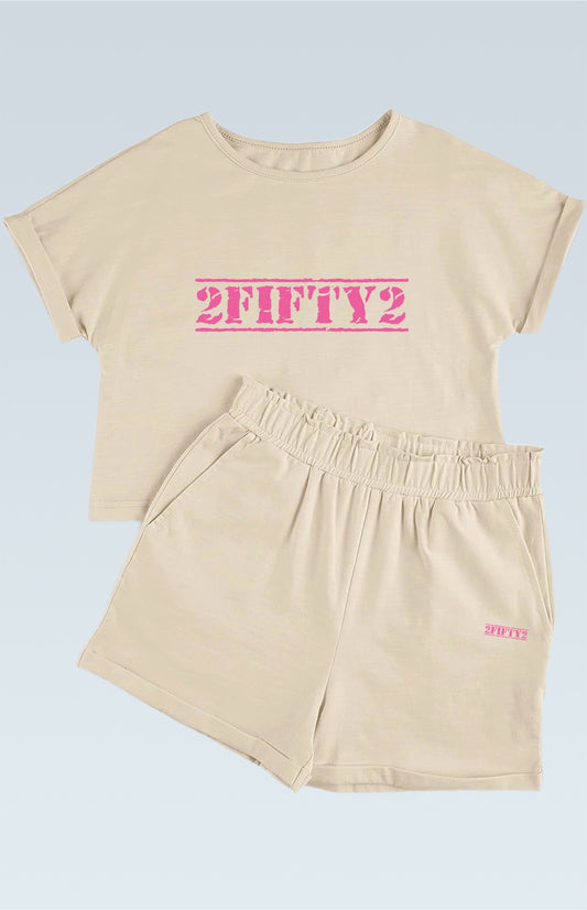 Cute 2 piece, crop top set for girls