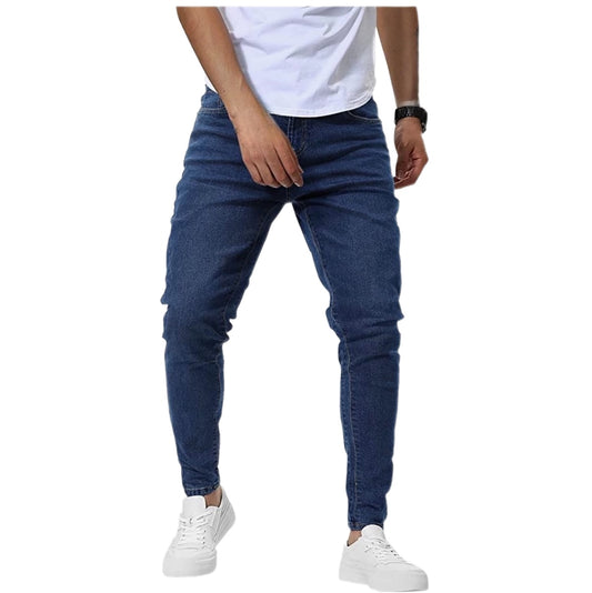 Men Slim Fit Denim Jeans Stretch Skinny Tapered Jean Pants