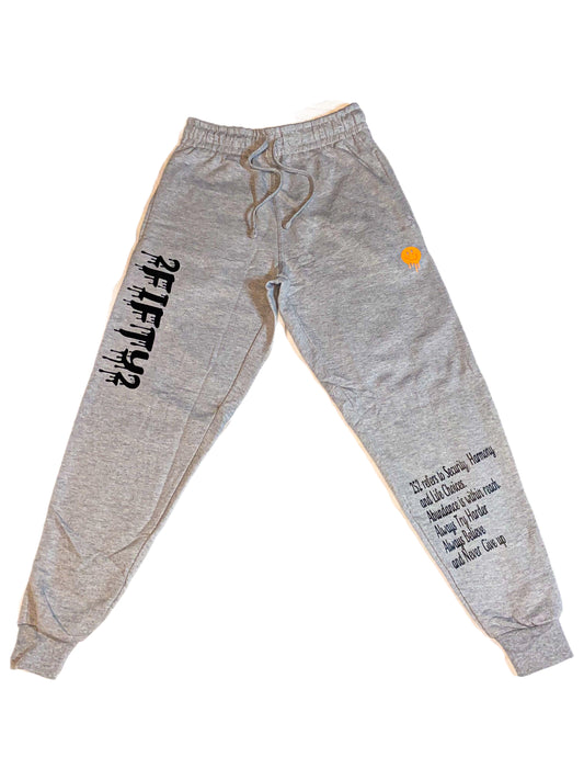 Mens graphic joggers (gray) - 2fifty2