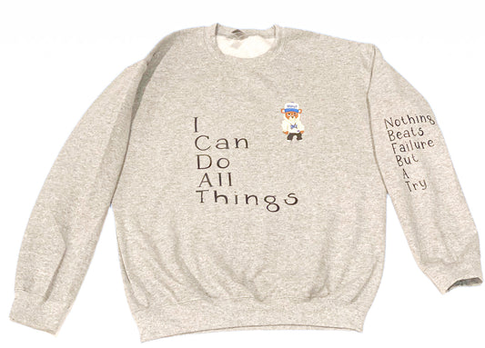 Mens crew sweatshirt (I can do all things) - 2fifty2